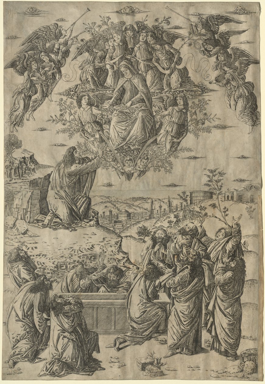 Jungfruns antagande, ca. 1495. av Francesco Rosselli