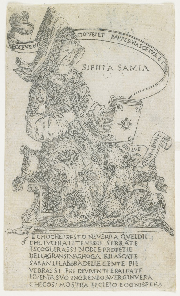 The Samian Sibyll: Broad Manner, 1485-1500 av Francesco Rosselli