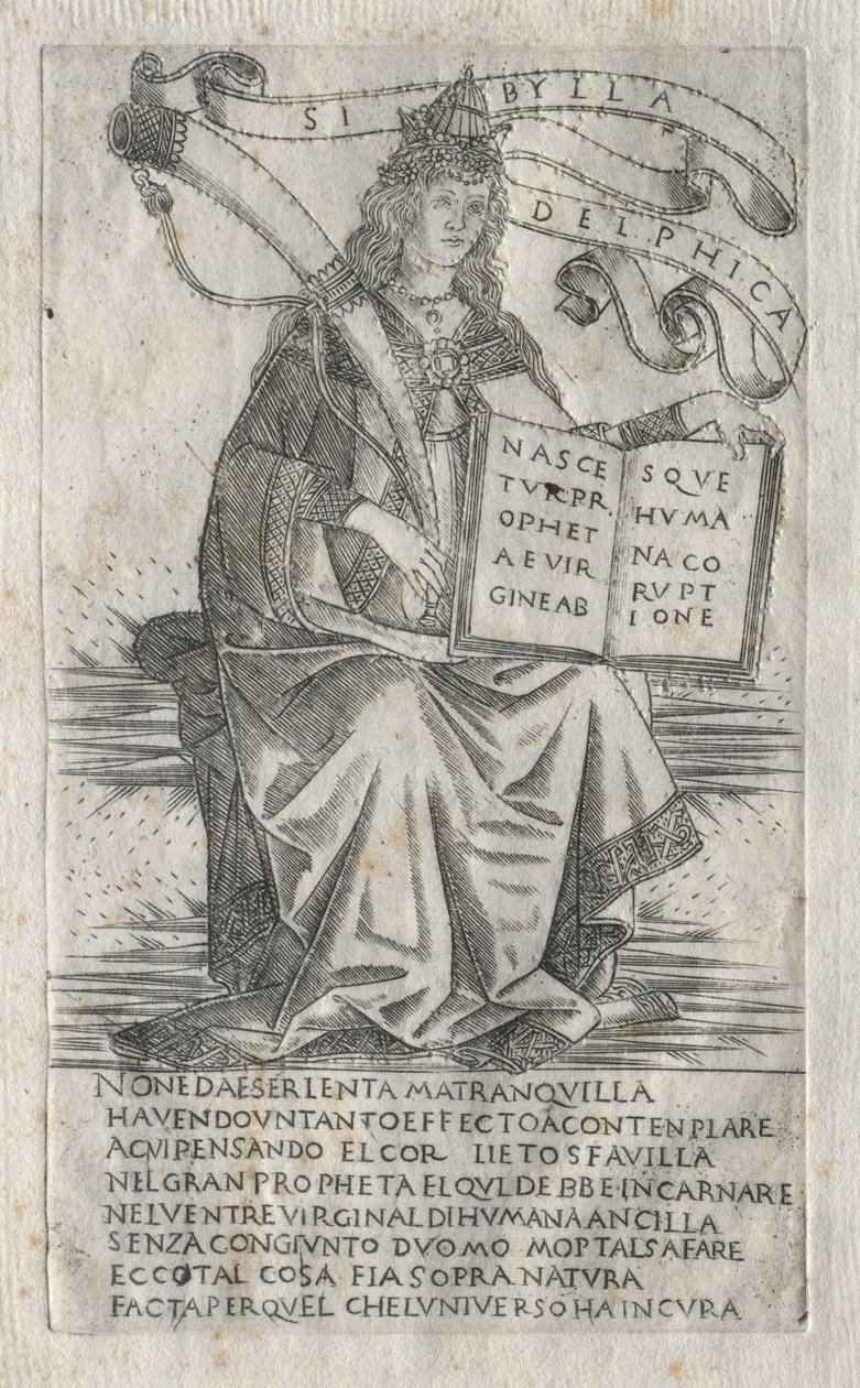 The Sibyls: The Delphian Sibyl, 1400-talet. av Francesco Rosselli