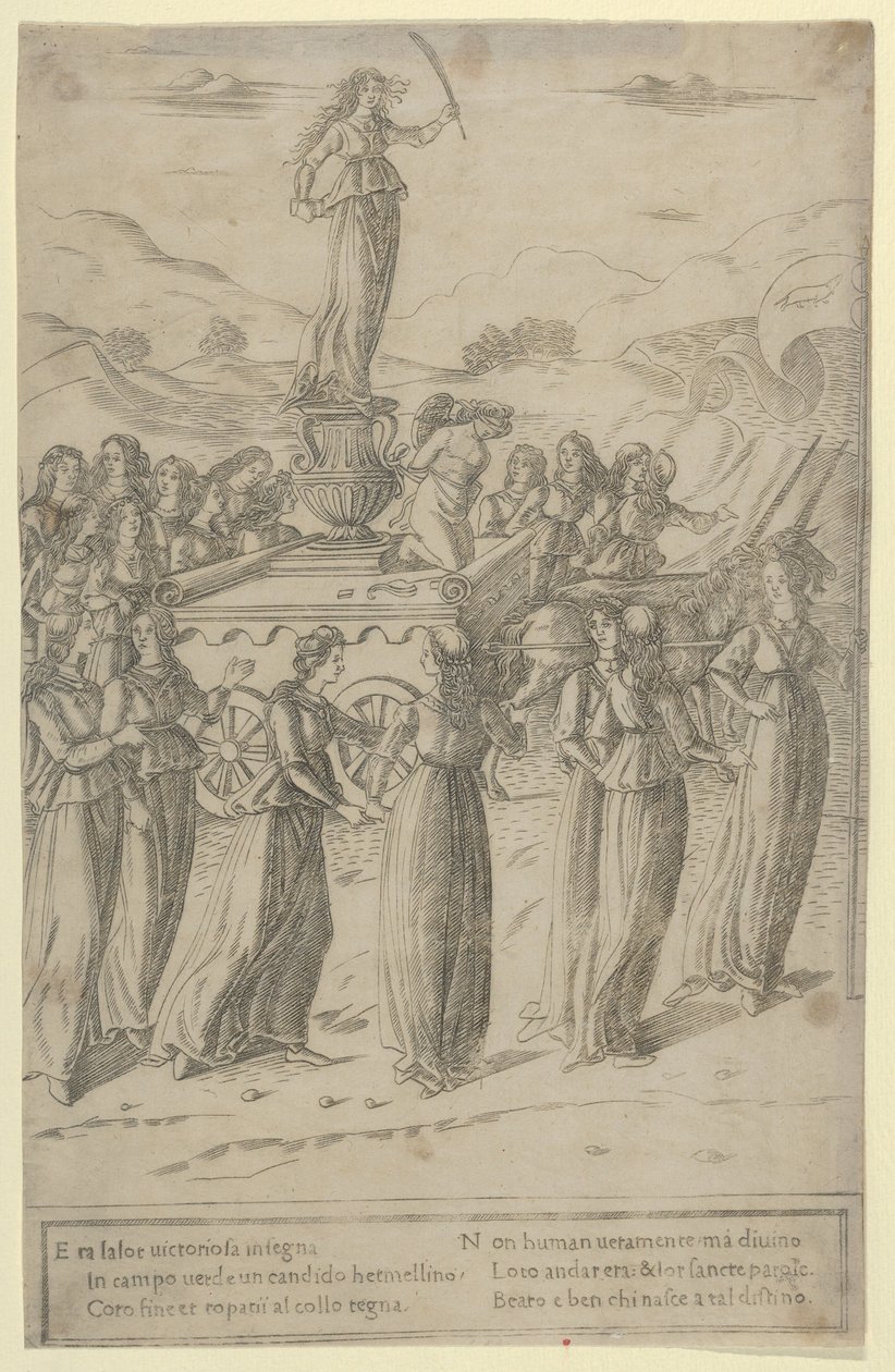 Kyskhetens triumf, ca. 1480-90. av Francesco Rosselli