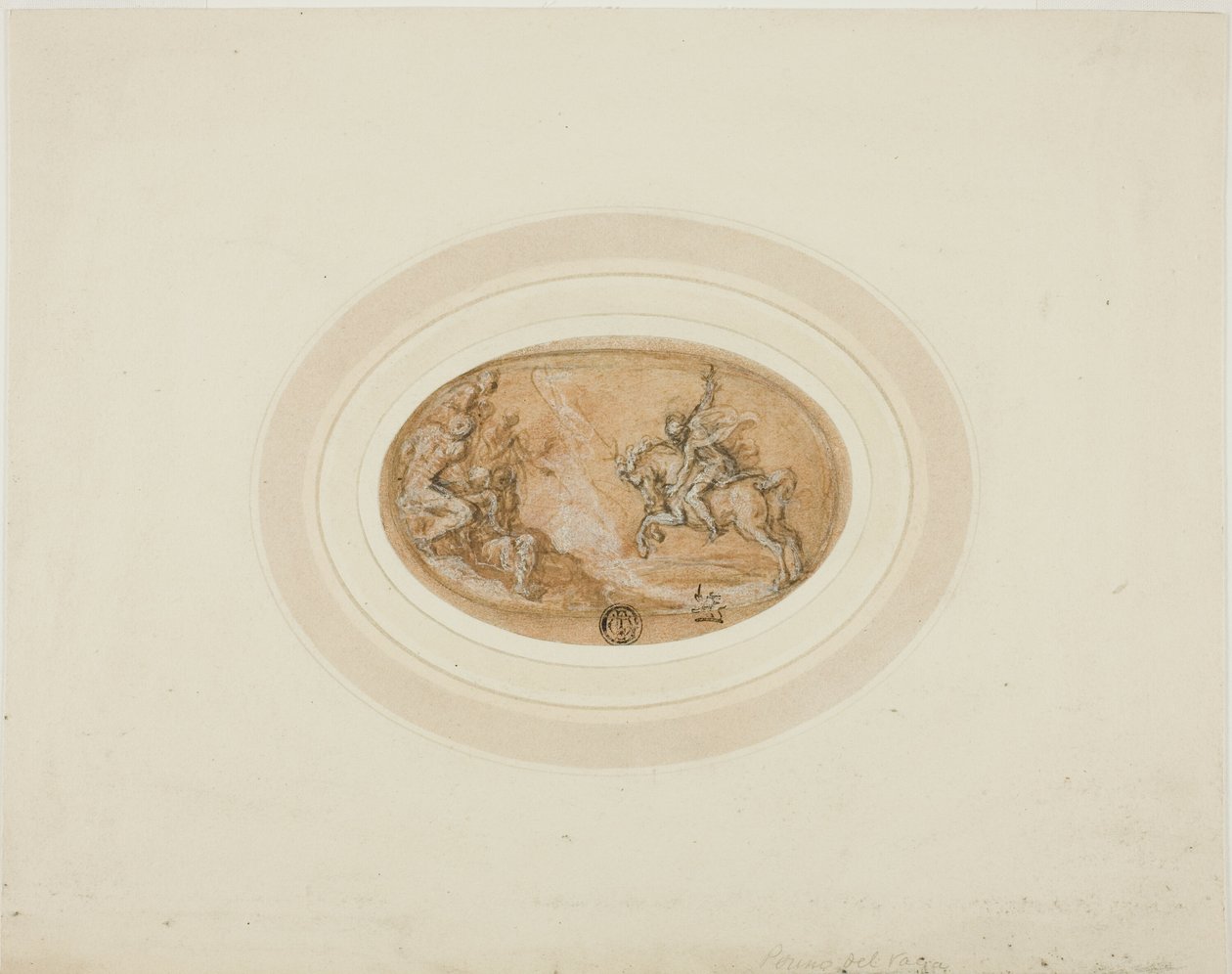 Marcus Curtius hoppar ner i avgrunden av Francesco Salviati