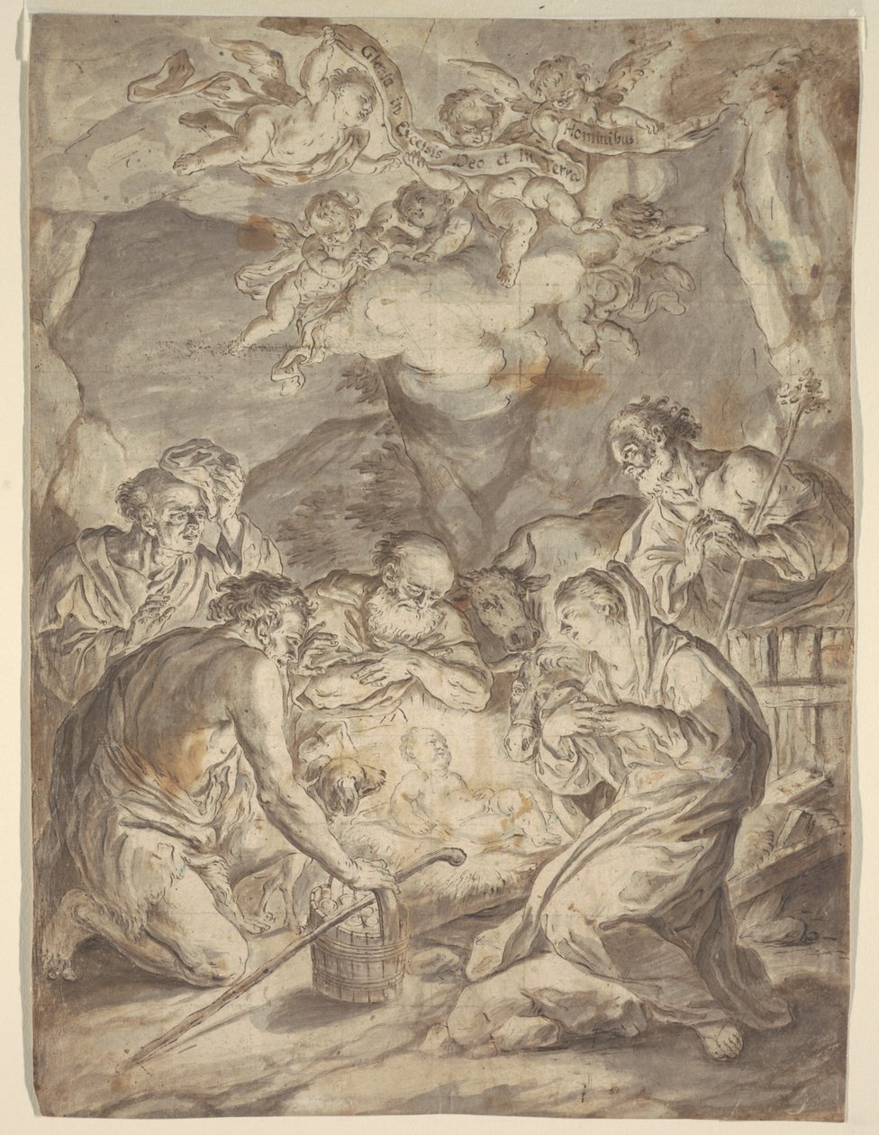 Tillbedjan av herdarna av Francesco Saverio Mergolo