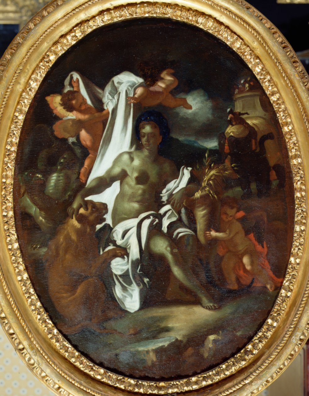 Allegory of Africa (olja på duk) av Francesco Solimena