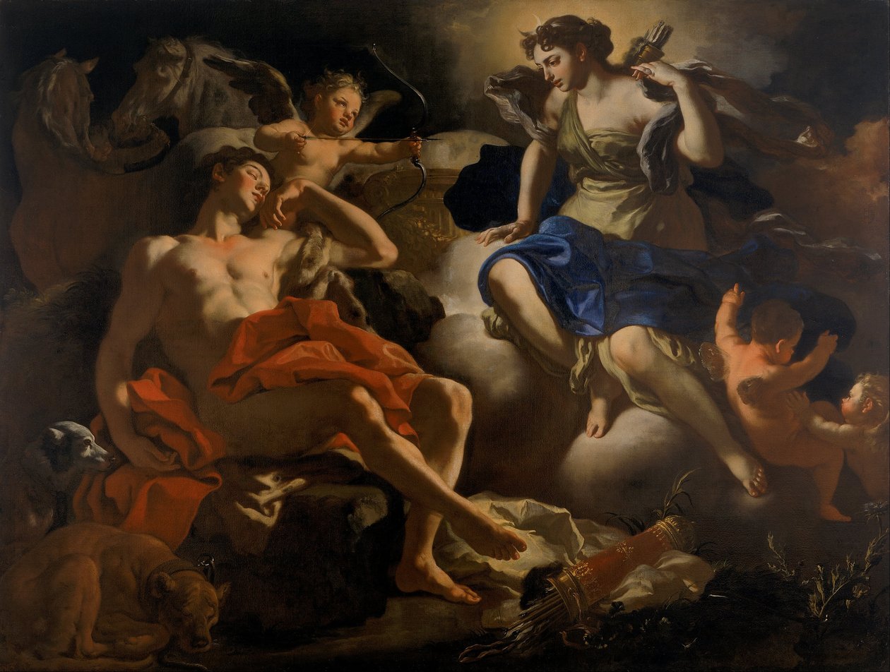Diana och Endymion av Francesco Solimena