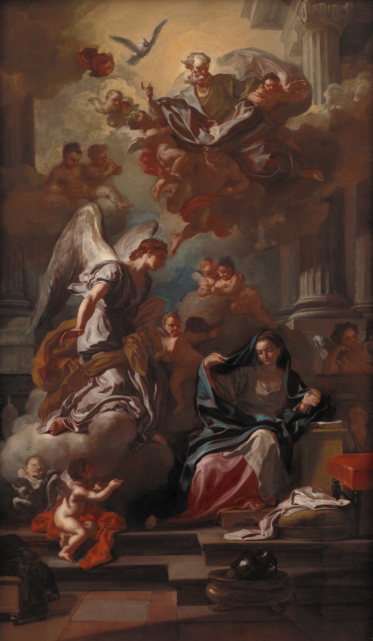 Bebådelsen, efter 1733 (olja på duk) av Francesco Solimena