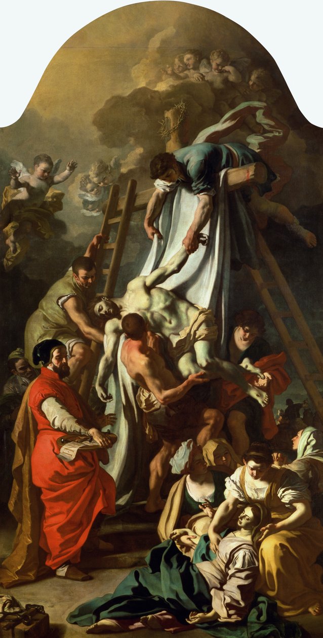 Nedstigningen från korset, 1729 av Francesco Solimena