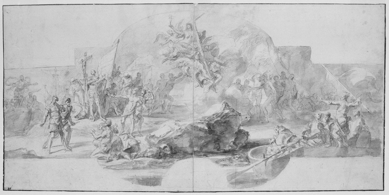 Columbus landstigning i Amerika, 1715-1716 av Francesco Solimena