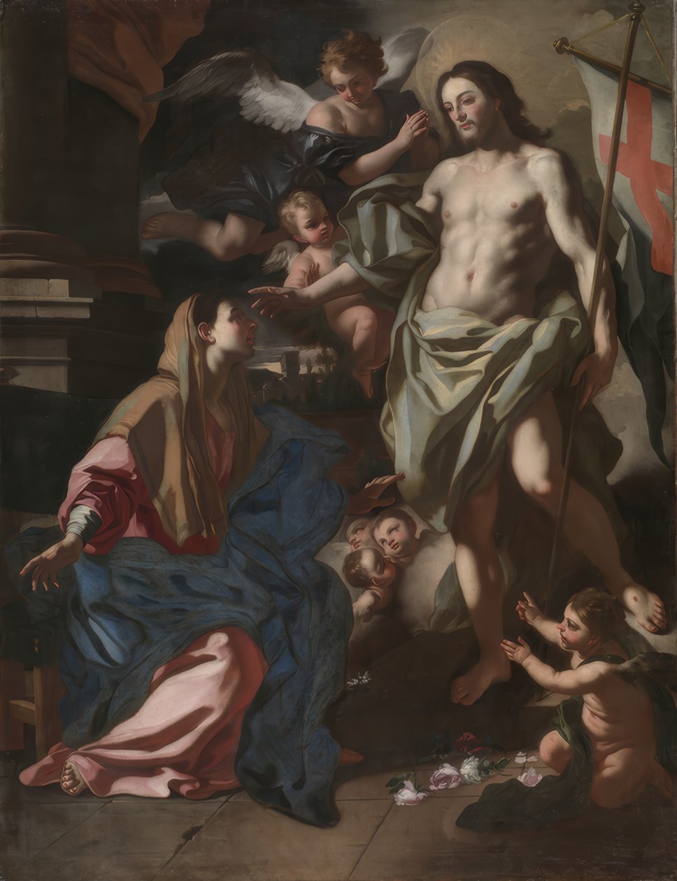 Den uppståndne Kristus uppenbarar sig för jungfru Maria av Francesco Solimena