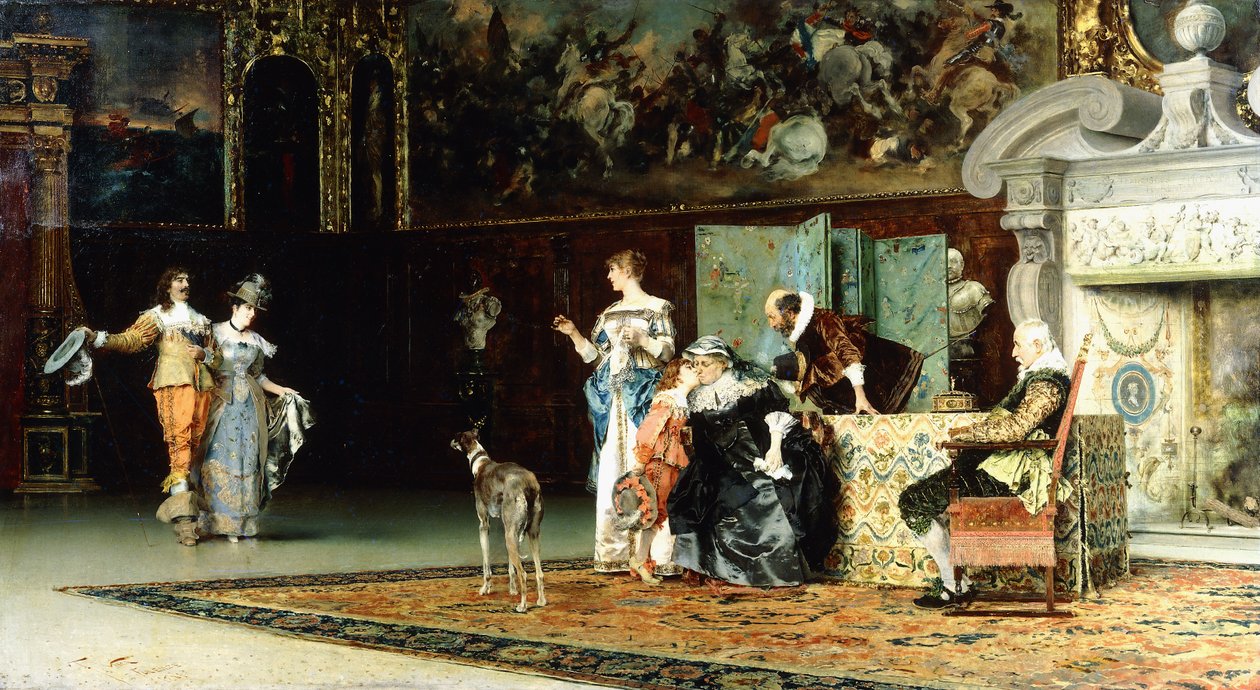 Mormors besök, 1881 av Francesco Vinea