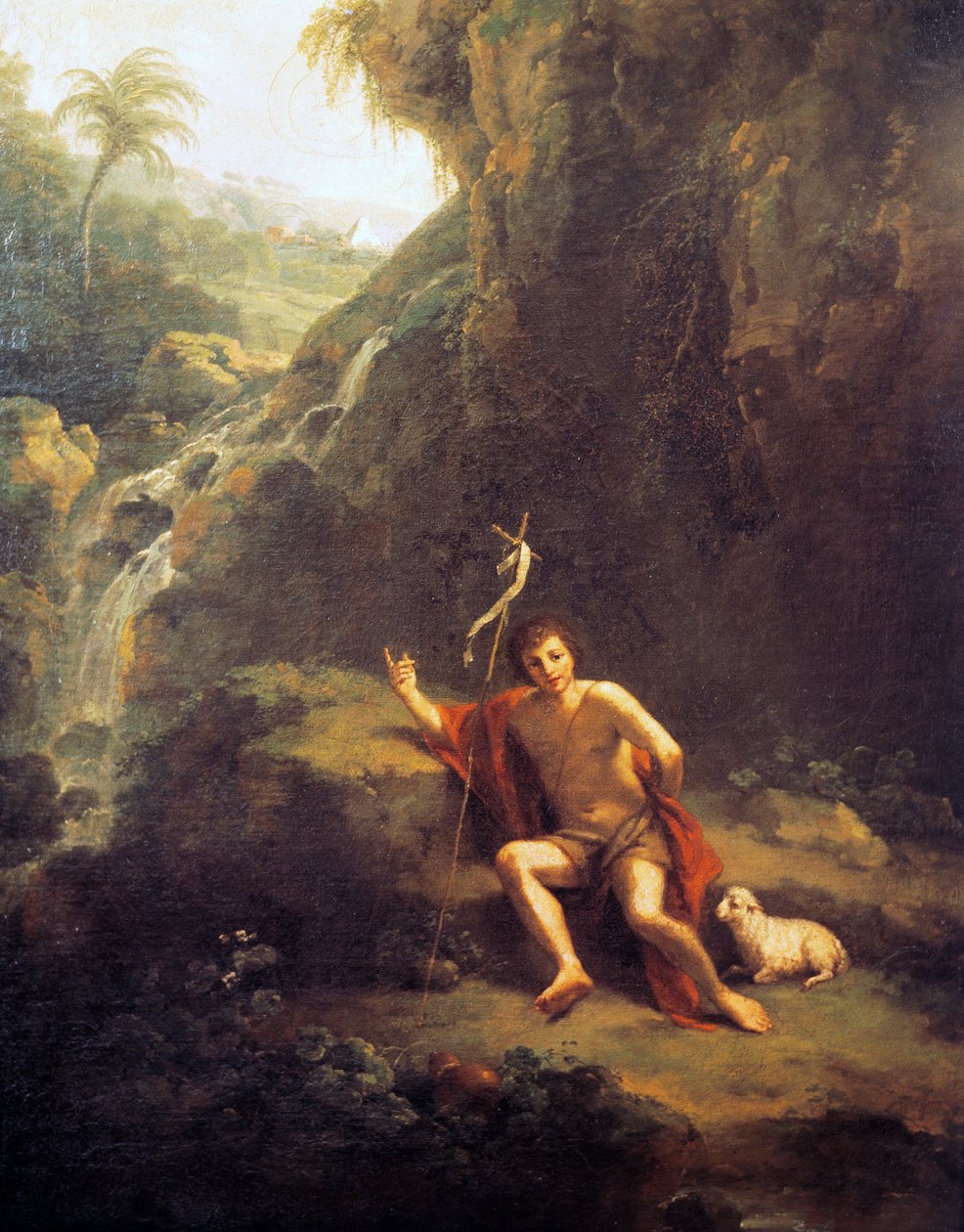 Landskap med Johannes Döparen av Francesco Zuccarelli