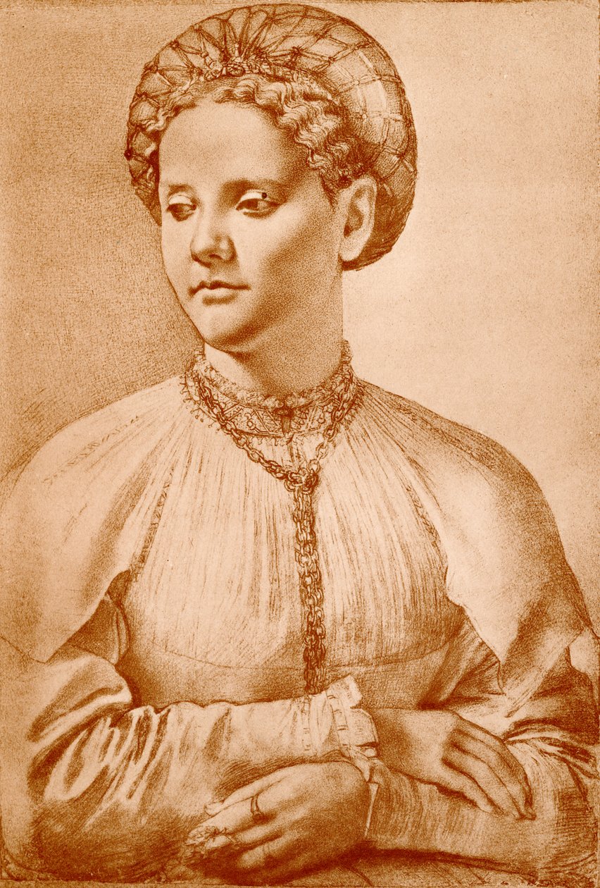 Kvinnligt porträtt av Francesco di Cristofano Franciabigio