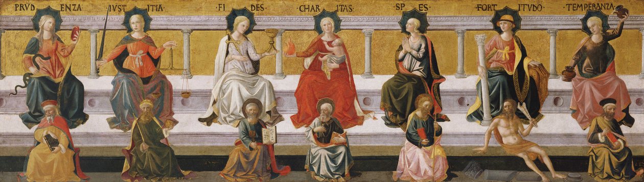 De sju dygderna, ca. 1450 av Francesco di Stefano Pesellino