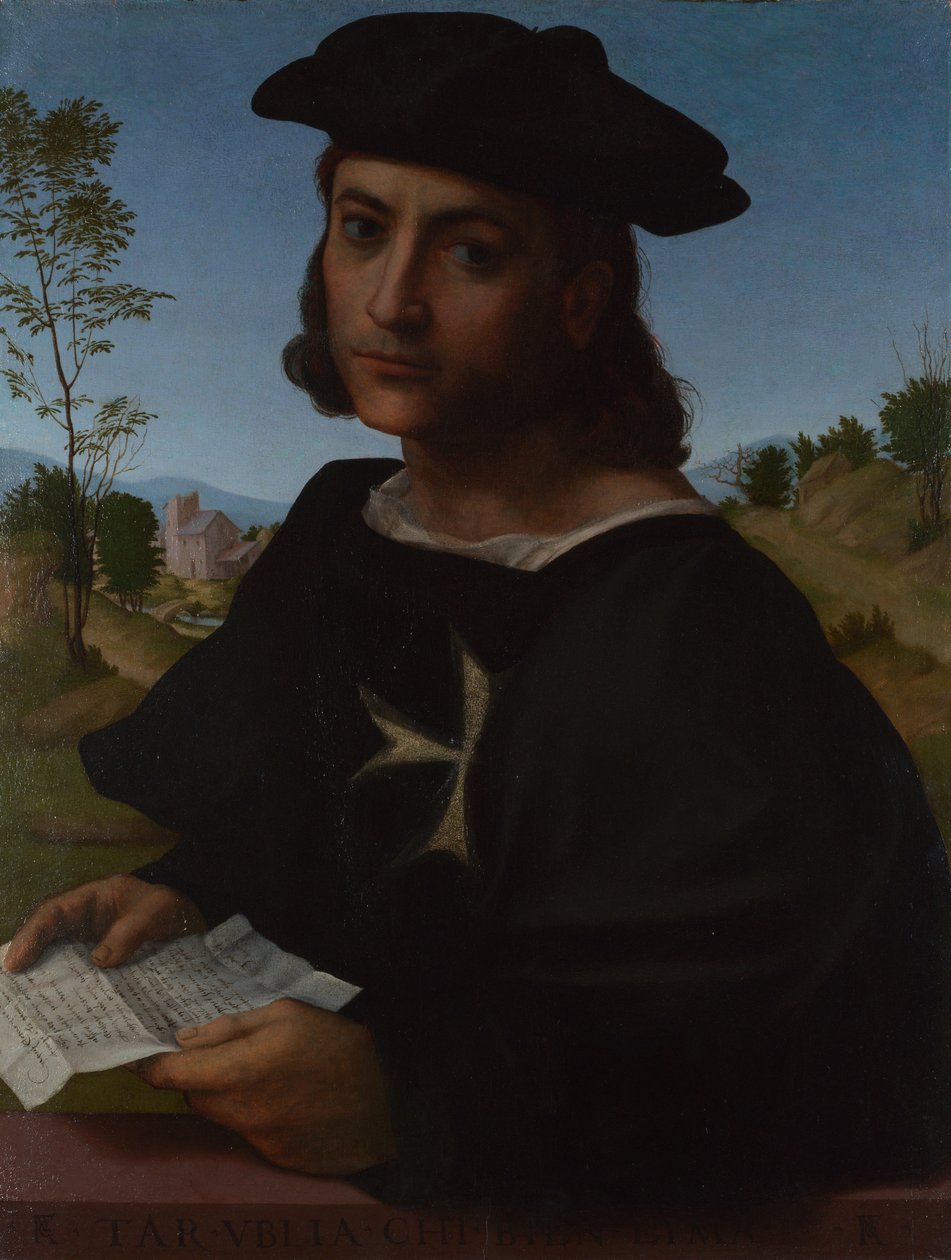 Porträtt av en riddare av Rhodos, 1514 av Francesco di Cristofano Franciabigio