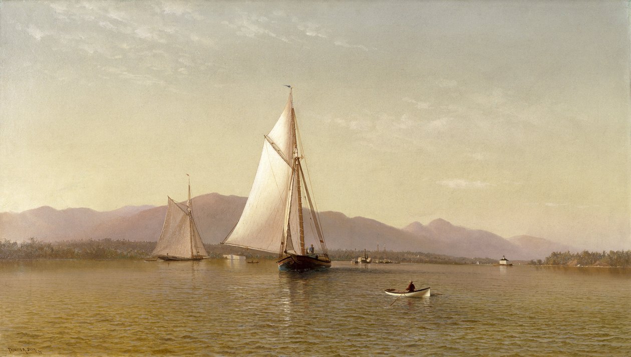 Hudson vid Tappan Zee av Francis Augustus Silva