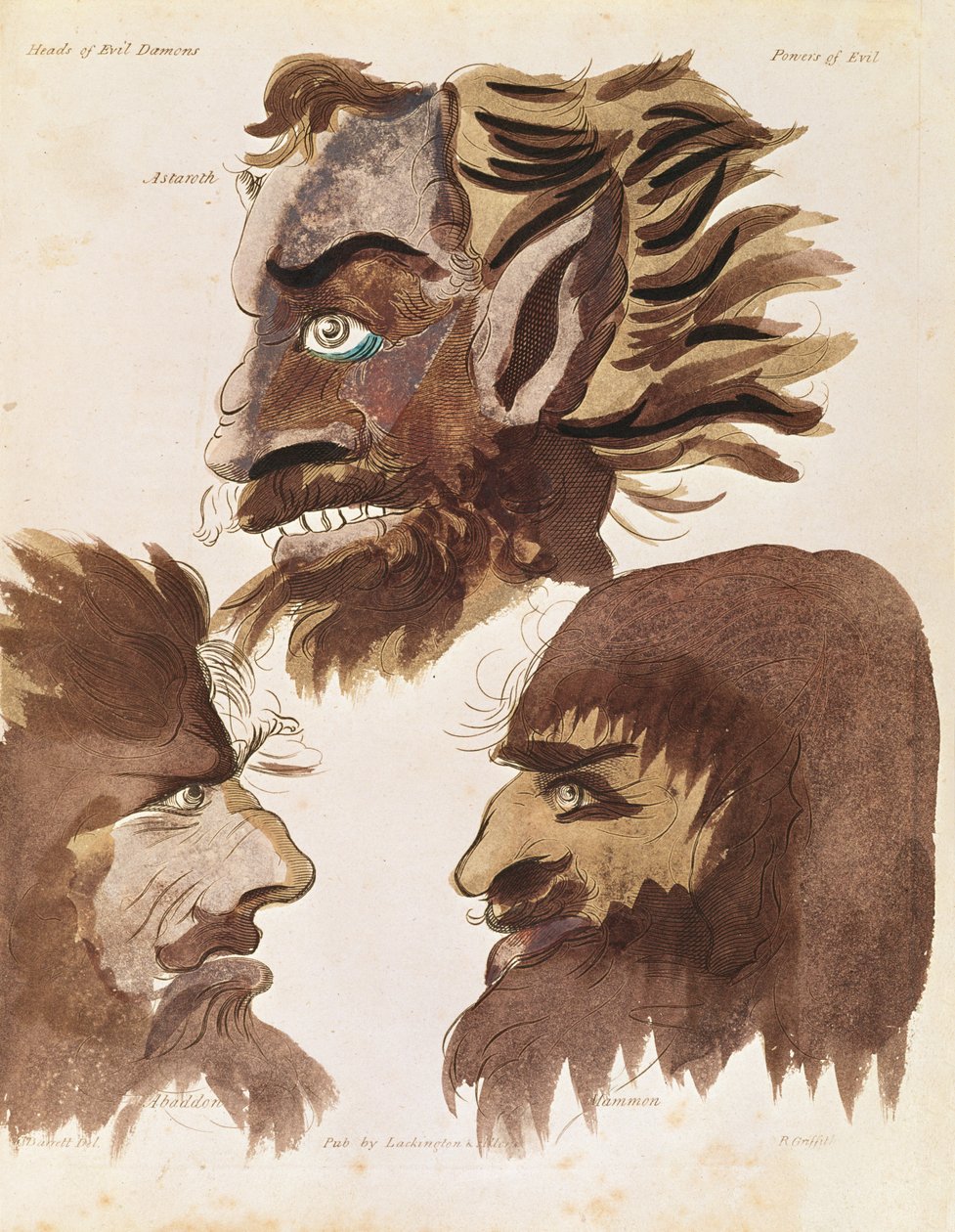 Astaroth, Abaddon och Mammon, tre demoner från 