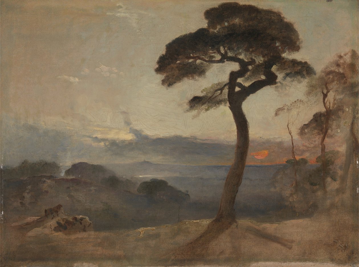 Hampstead Heath, solnedgång av Francis Danby