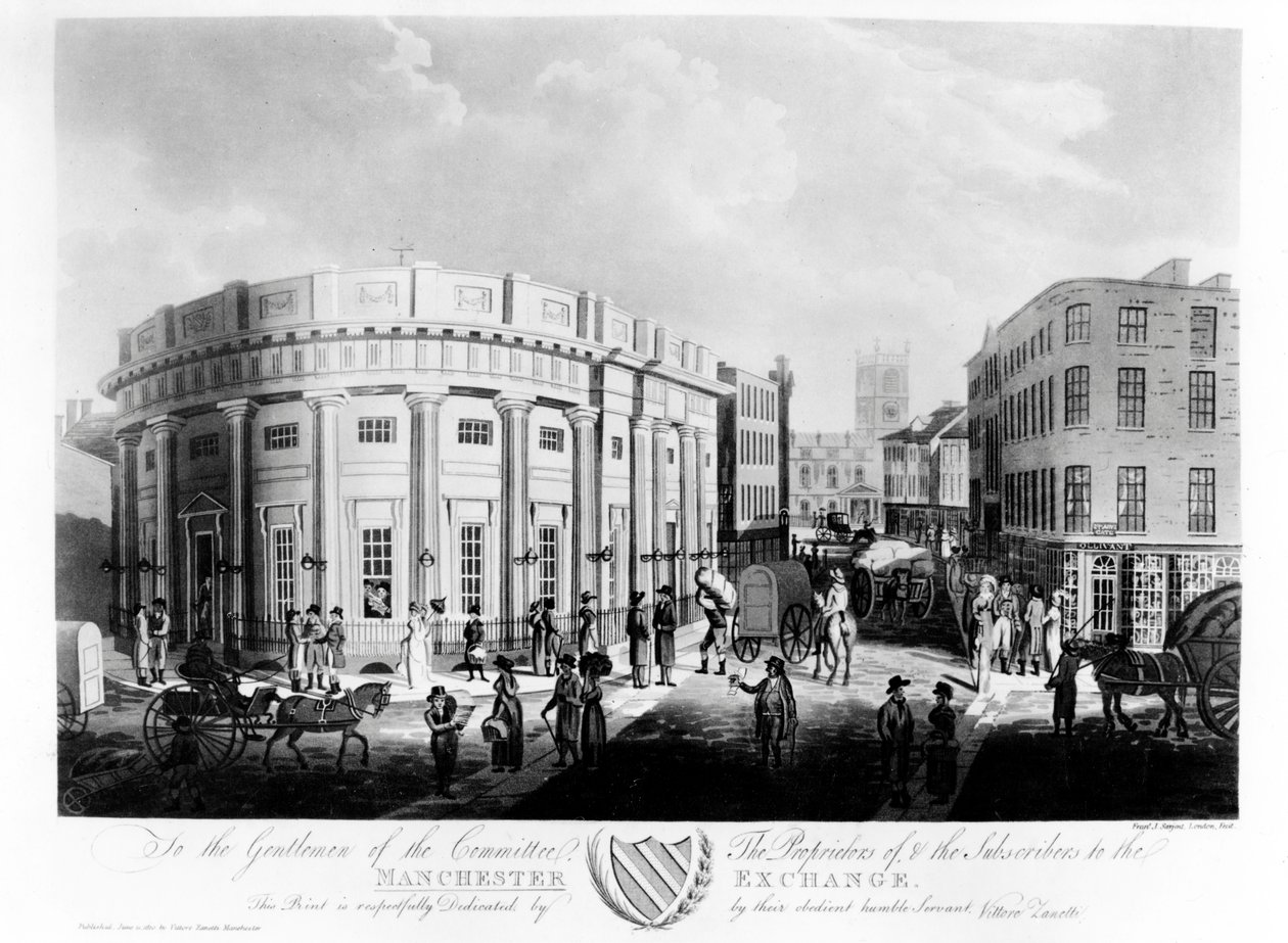 Manchester Exchange, 1810 av Francis James Sarjent