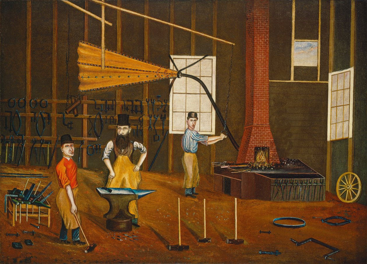 Smidesaffär, ca. 1880. av Francis A. Beckett