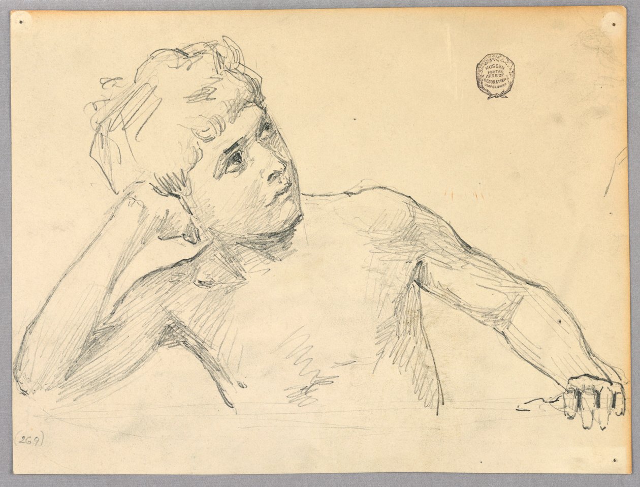 Figurstudie av Francis Augustus Lathrop