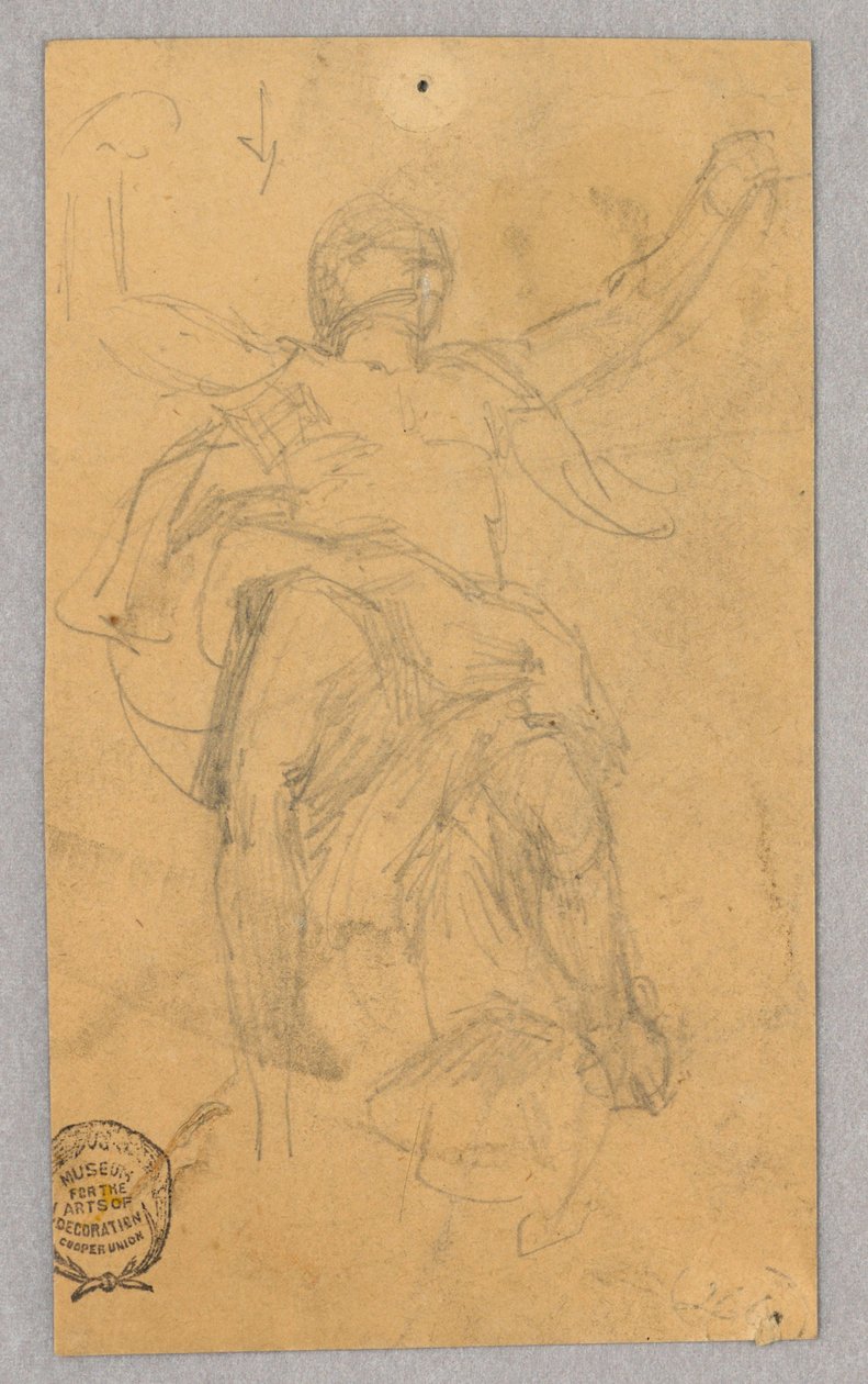 Figurstudie för väggmålning av Francis Augustus Lathrop