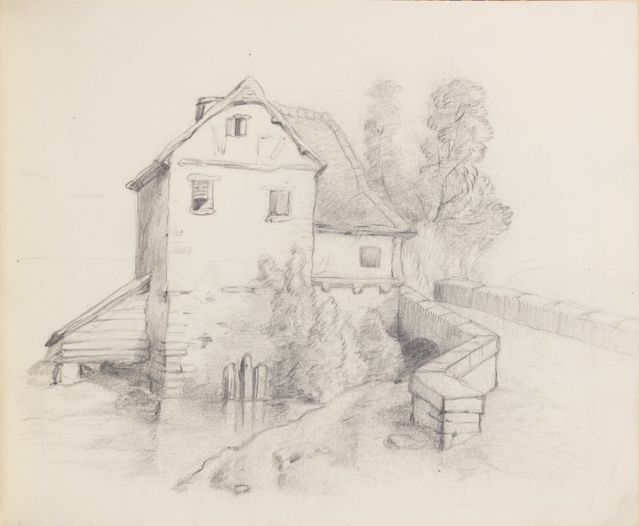 Mill House vid en bäck av Francis Augustus Lathrop