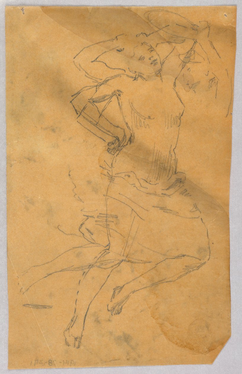 Skiss av en kvinnlig figur av Francis Augustus Lathrop