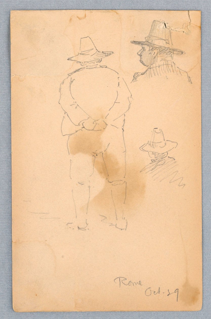 Skisser av en man, Rom av Francis Augustus Lathrop