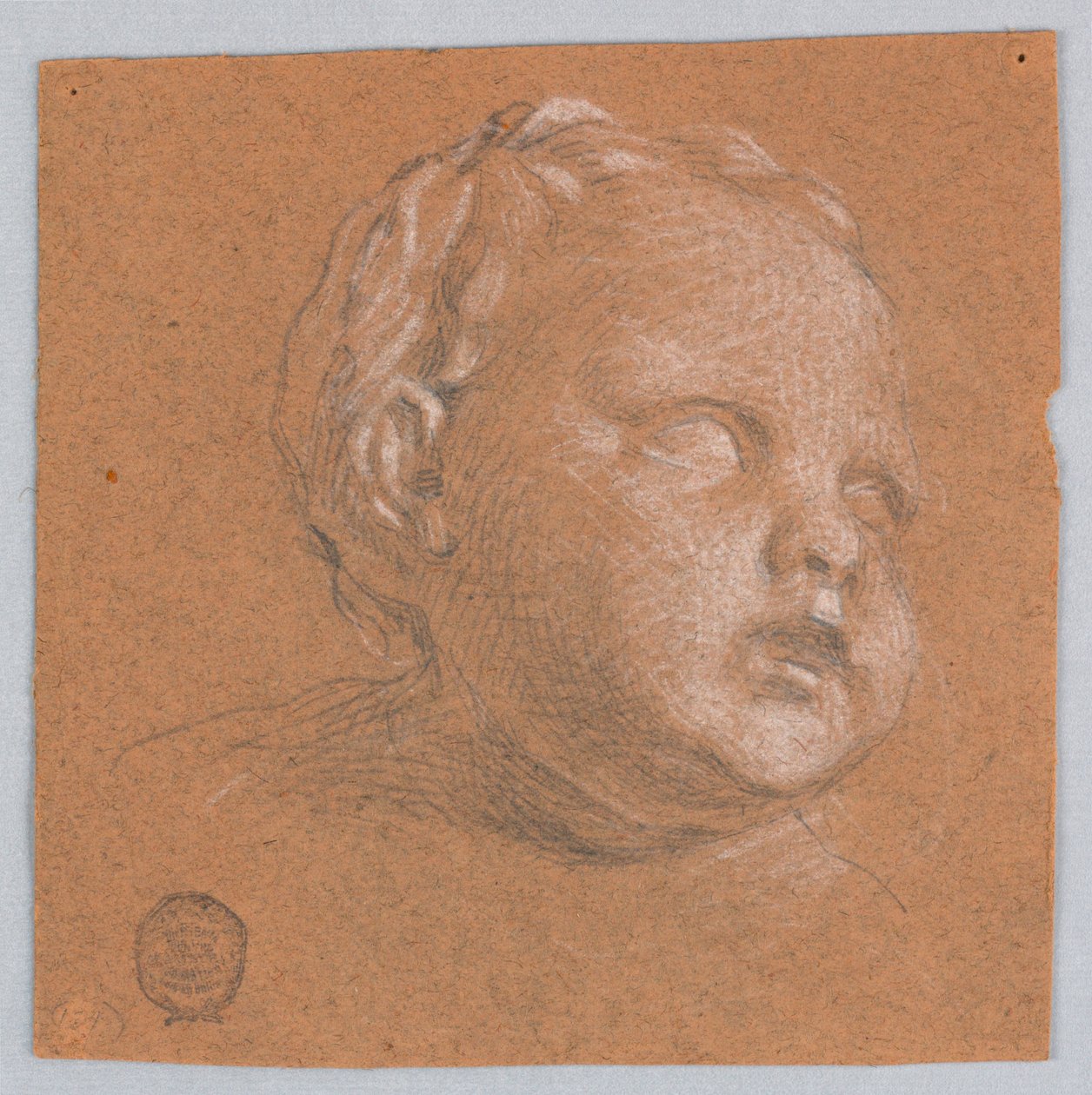 Studie av barnets huvud av Francis Augustus Lathrop