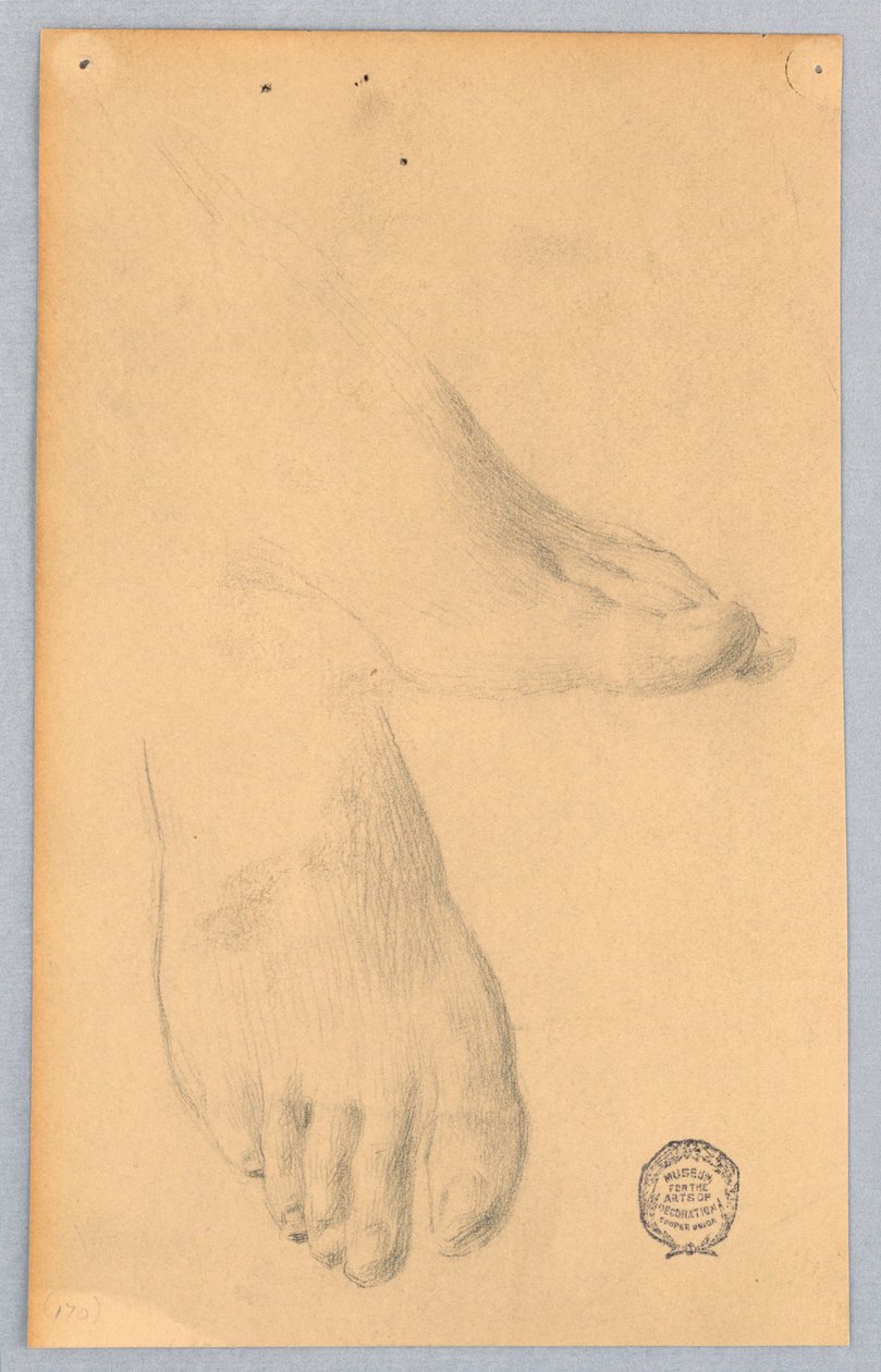 Studie av fötter av Francis Augustus Lathrop
