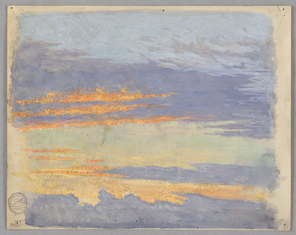 Studie av moln, Rom, Italien av Francis Augustus Lathrop