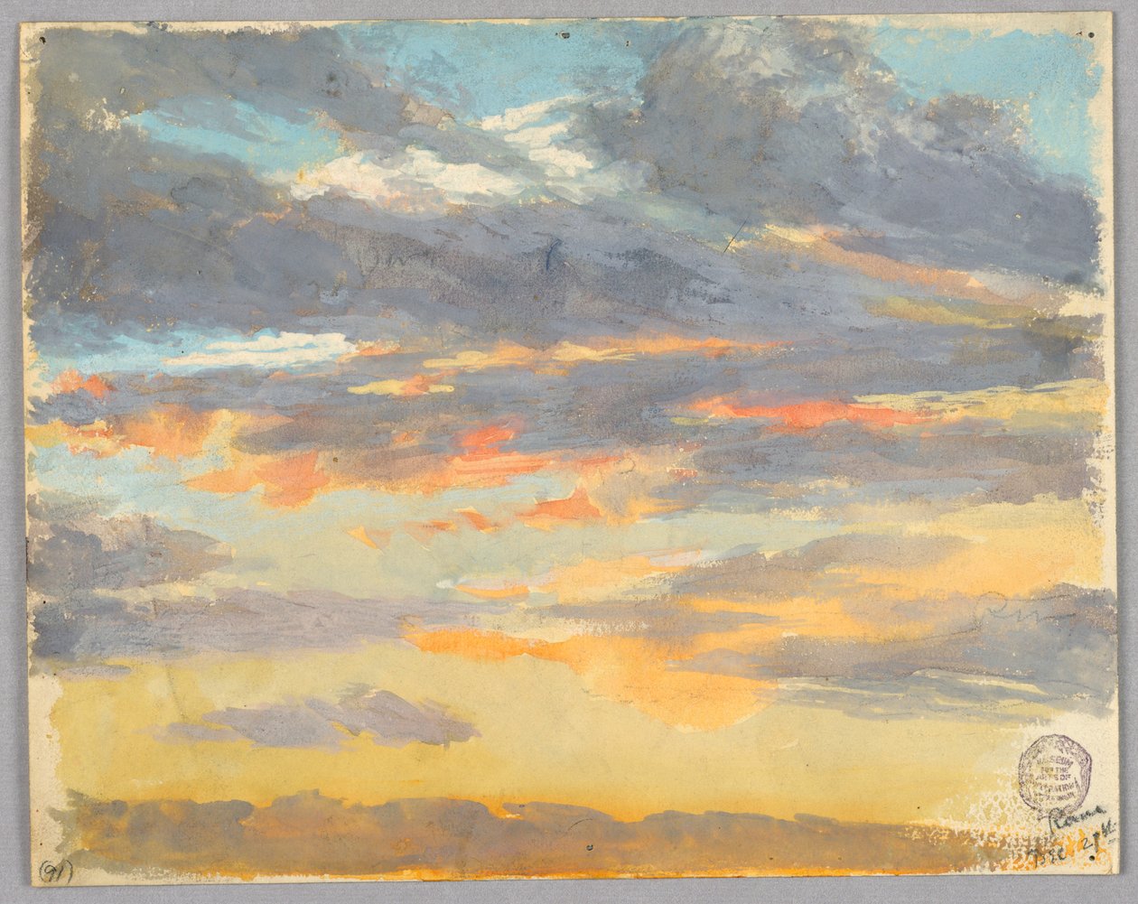 Studie av moln, Rom, Italien av Francis Augustus Lathrop