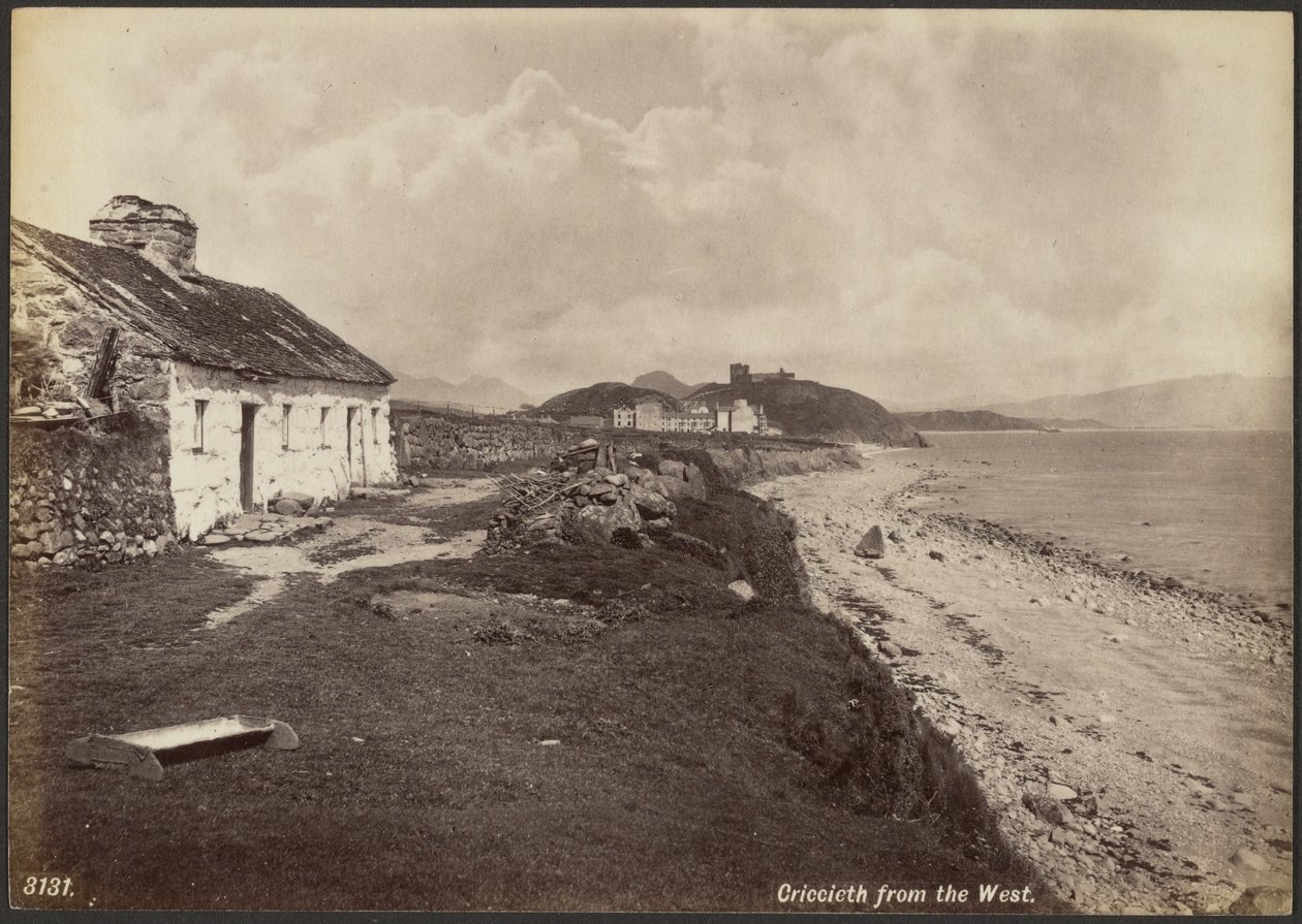 Criccieth från väster av Francis Bedford