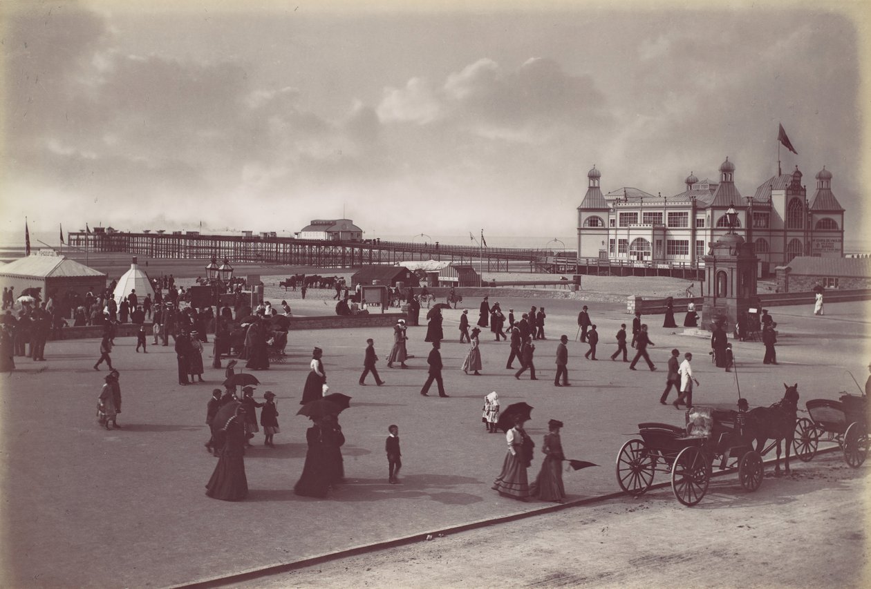 Rhyl. Paviljongen och piren, 1870-talet. av Francis Bedford