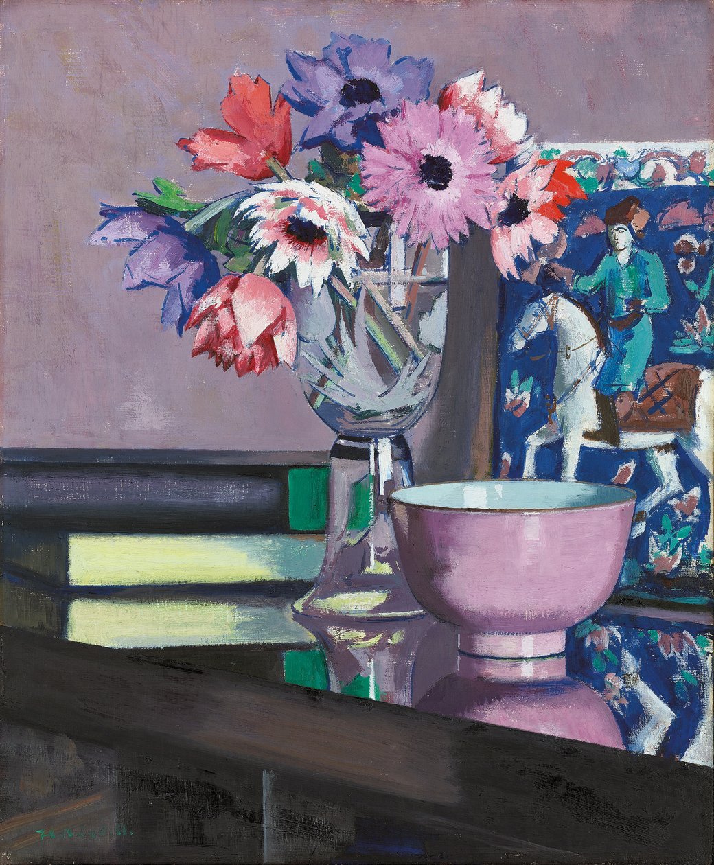 Stilleben med anemoner av Francis Campbell Boileau Cadell