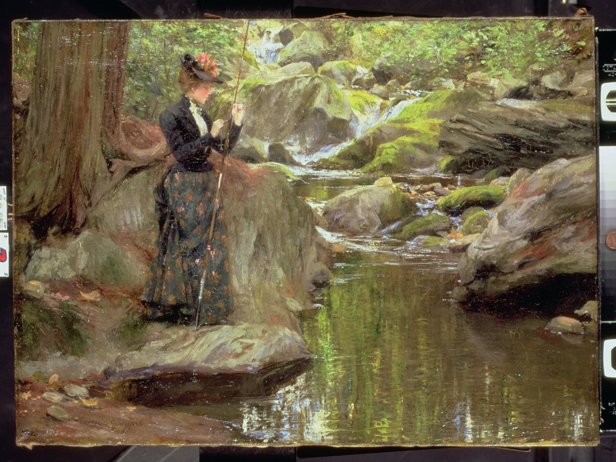 Baiting the Line (olja på duk) av Francis Coates Jones