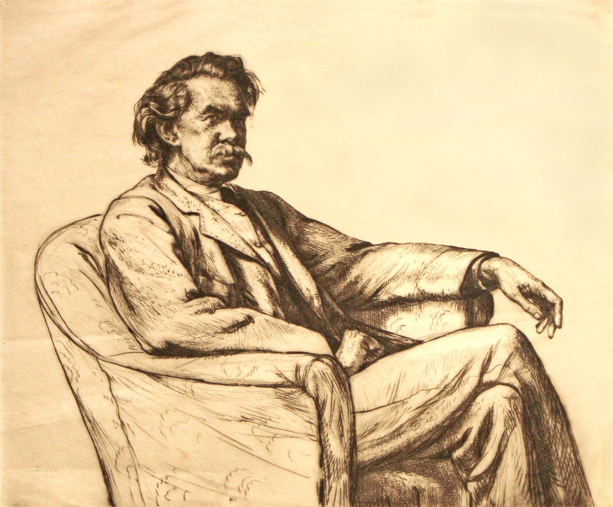 Porträtt av en man av Francis Dodd