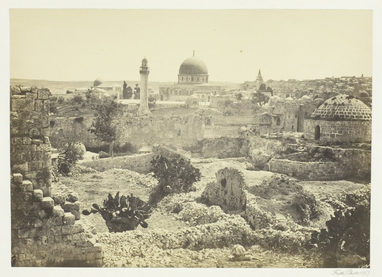Jerusalem från stadsmuren, 1857. av Francis Frith