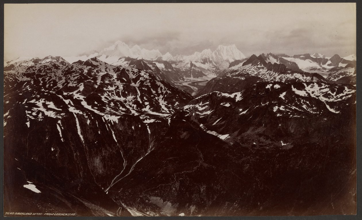 Oberlands berg från Leichenstad av Francis Frith