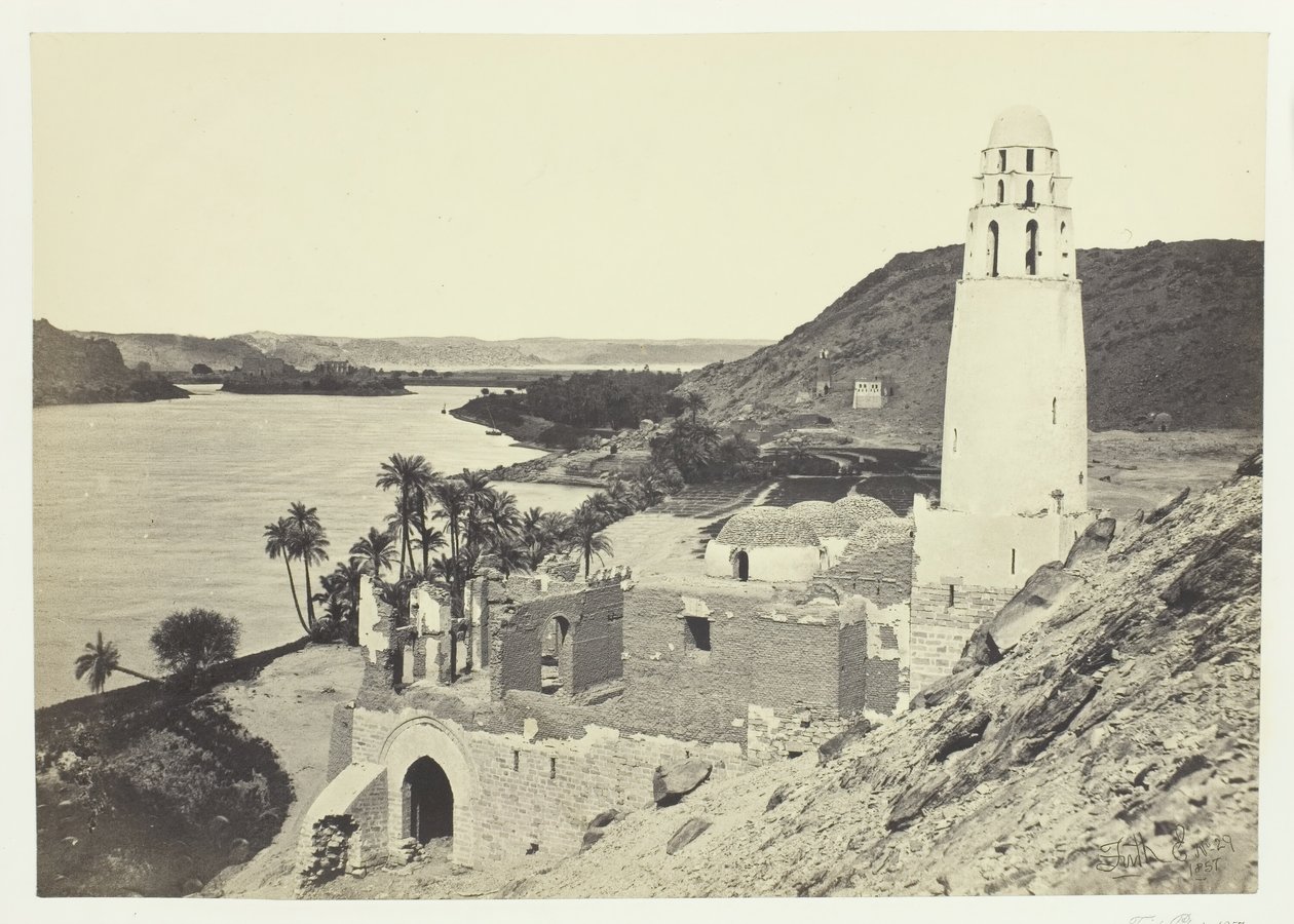 Förstörd moské nära Philæ, 1857. av Francis Frith