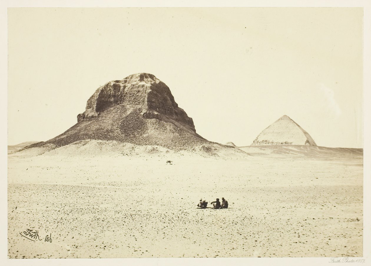 Pyramiderna i Dahshoor, 1857. av Francis Frith