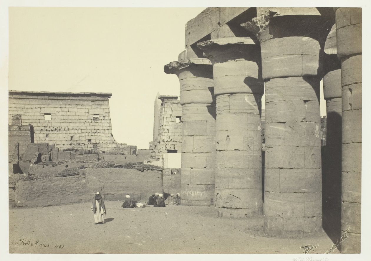 Utsikt i Luxor, 1857. av Francis Frith