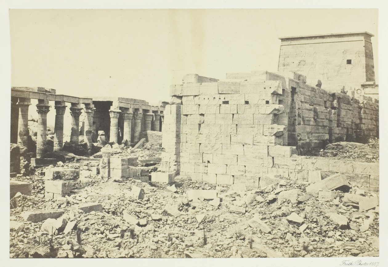 Utsikt över ön Philæ, 1857. av Francis Frith