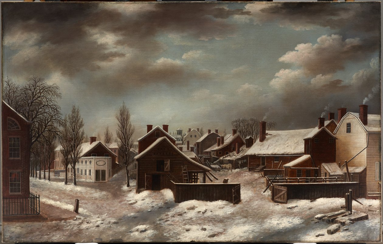 Vinterscen i Brooklyn av Francis Guy