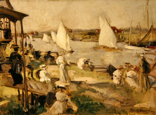 A Regatta (olja på duk) av Francis Henry Newbery