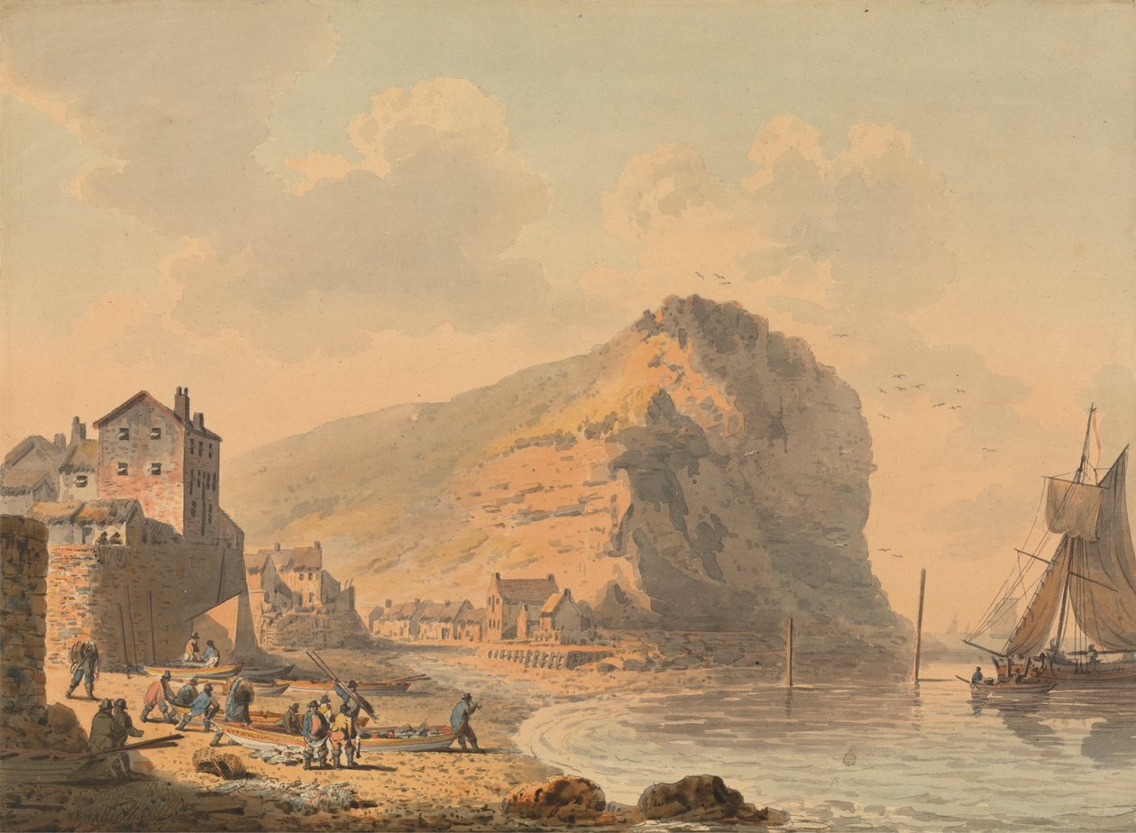 Staithes, Yorkshire av Francis Nicholson