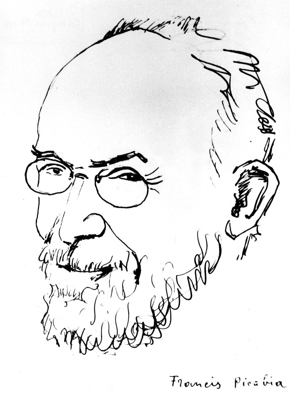 Erik Satie (litografi) av Francis Picabia