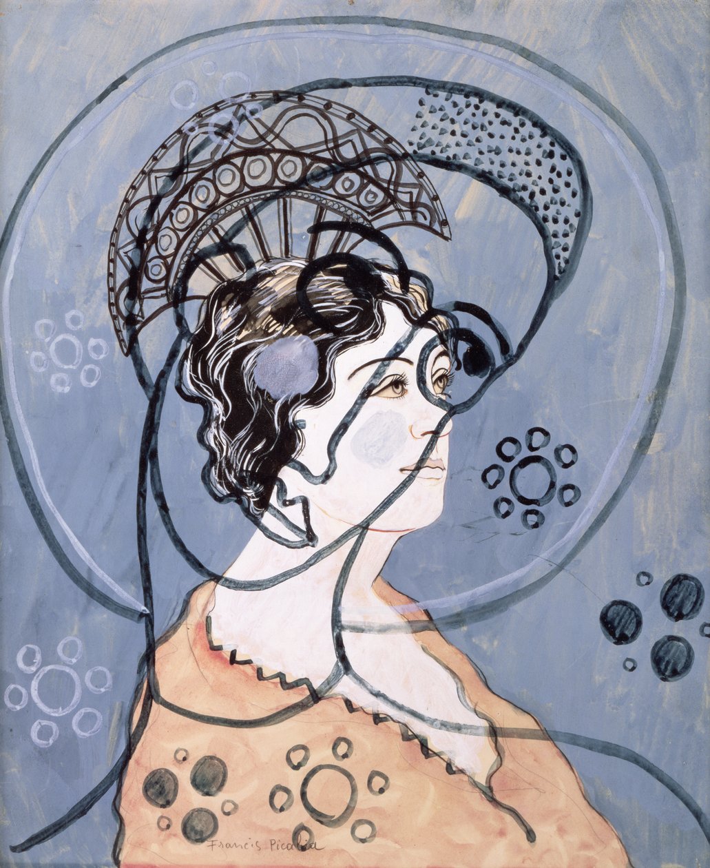 Transparency, ca 1930 (gouache och bläck över blyerts) av Francis Picabia