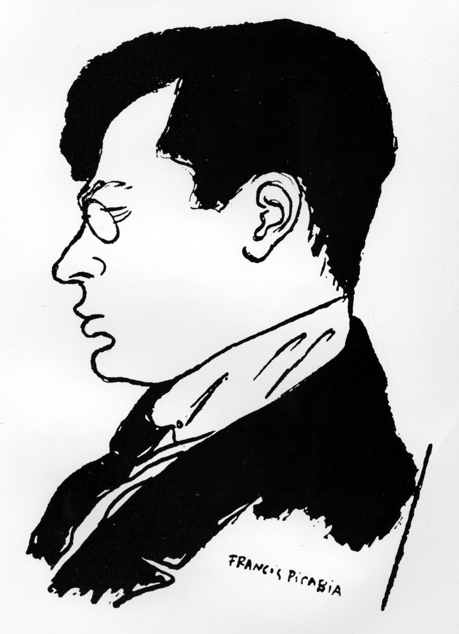 Tristan Tzara (litografi) av Francis Picabia