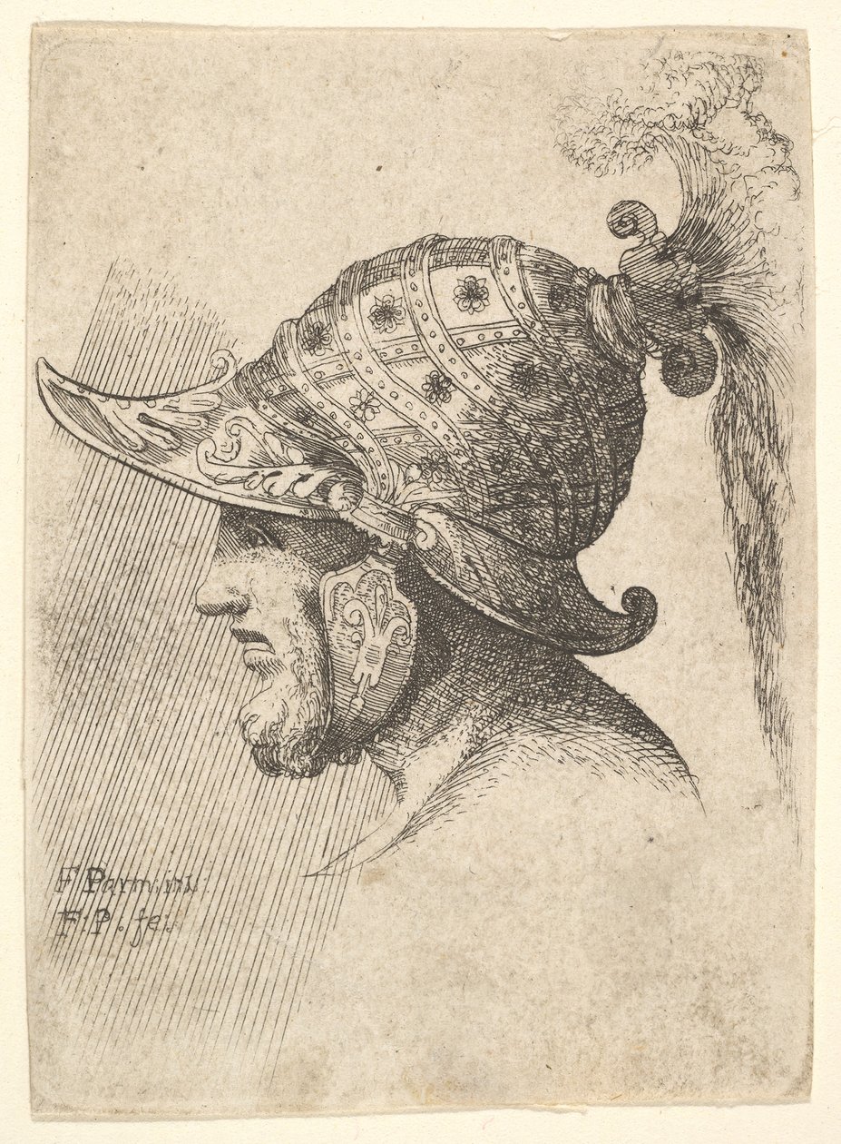Hjälmhuvud, 1662-78. av Francis Place