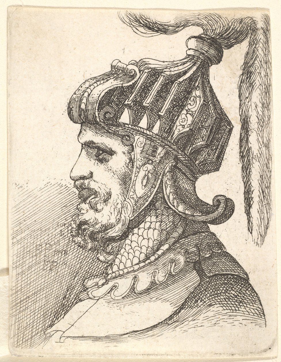 Hjälmhuvud, 1662-78. av Francis Place